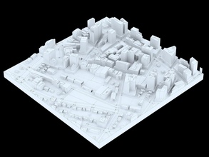 3d Kent puzzy 12 şaşkın sokak bina oyuncak mimari oyunlar oyuncaklar bulmaca Sanat matematiksel 3d print model - Mito3D