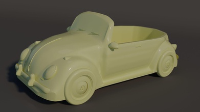3d classic beetle ready to print car plastic 3dmodeling 3dprintmodeling polymodeling volkswagen retro family 3dprint print3d games toys 3d print model - Mito3D