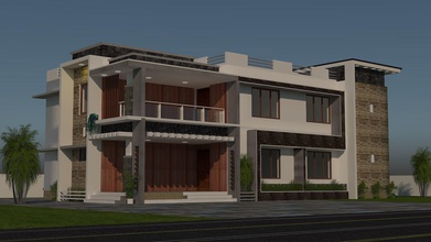 3d maison modèle architecture famille bâtiment luxe accueil extérieur 3d print model - Mito3D