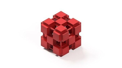 3d cube modèle Plastique petit jouet cadeau bureau flament pc géométrique forme Jeux jouets 3d print model - Mito3D