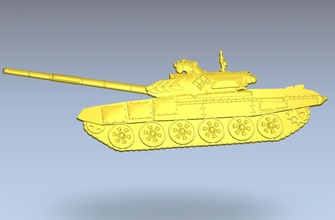 3d diseño of ejército tanque vehículo blindado guerra militar pistola arma arte 3d print model - Mito3D