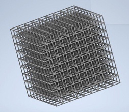 3d design gittergewebe gitter quadrat erfinder befriedigend niedlich box hohl struktur hobby diy mechanisch teile 3d print model - Mito3D