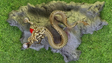 3d continuar monstruo bestia chino dinosaurio personaje tiranosaurio rex lagartija naturaleza iguana fantasía juegos juguetes 3d print model - Mito3D