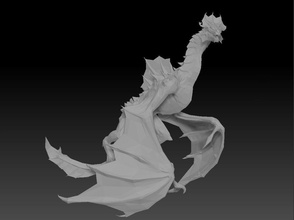 3d drago skyrim ver 2 figura in linea giochi giocattoli 3d print model - Mito3D