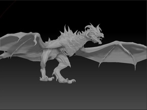 3d dragão skyrim 3 figura conectados jogos brinquedos 3d print model - Mito3D