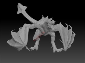 3d dragon skyrim jogos-brinquedos dragão a figura on-line jogos brinquedos de 3d print model - Mito3D