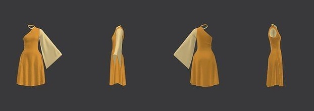3d elbise kadın manken moda zarif sanat vücut 3d print model - Mito3D