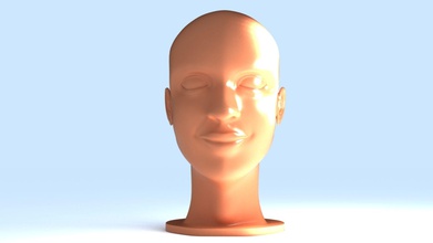 femmina viso modello 3d poli umano ragazza testa ritratto corpo donna maschio superficiale anatomia carattere scienza biologia 3d print model - Mito3D