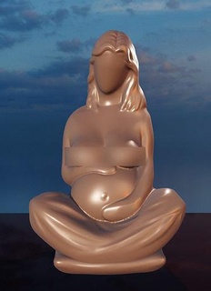 3d estatueta grávida mulher simples impressão imprimível mobília escultura corpo Projeto personagem humano família mãe arte esculturas 3d print model - Mito3D