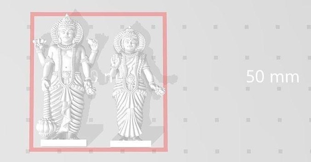 3d fichier laxmi Narayan prêt impression figure statue or stl personnage imprimable goujat came art sculptures 3d print model - Mito3D