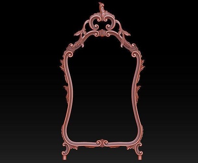 3d frame - wood carving stl model cnc router machine printed mirror reliefs routers vintage ornament carve wall antique baroque decoration house furniture 3d print model - Mito3D