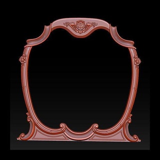 3d frame - wood carving stl model cnc router machine printed mirror reliefs routers vintage ornament carve wall antique baroque decoration house furniture 3d print model - Mito3D