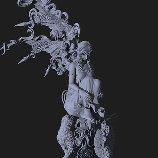 3d juego bienes impreso modelos ángel cifras impresión modelado lowpoly representación escultura Arte animal colección martillo guerra fantasía pasatiempo zbrush juguete personaje maya monstruo niña hembra juegos juguetes tablero 3d print model - Mito3D