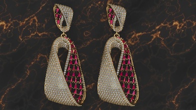 3d glorious diamond earrings jewellary jewel earring pendant necklace brilliant ring fashion jewelry 3d print model - Mito3D