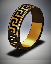 3d oro anillo 3dmodel patrón Arte monedas insignias 3d print model - Mito3D