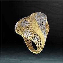 3d anillo de oro la joyería boda gem compromiso imprimible el diamante plata engagem moda belleza collar colgante joya los anillos y 3d print model - Mito3D