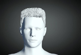 3d hair style man 46 model hairstyle barber male face head 3dprint character fashion 3d print model - Mito3D