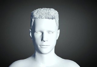 3d hair style man 53 model hairstyle face head male beauty barber 3dprint character fashion 3d print model - Mito3D