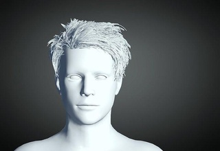 3d capelli stile uomo 71 modello acconciatura maschio viso testa bellezza barbiere 3dprint carattere moda 3d print model - Mito3D