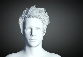 3d capelli stile uomo 72 modello acconciatura maschio viso testa bellezza barbiere 3dprint carattere moda 3d print model - Mito3D