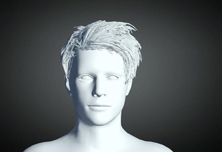 3d capelli stile uomo 73 modello acconciatura testa viso maschio barbiere bellezza 3dprint carattere moda 3d print model - Mito3D