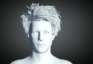3d capelli stile uomo 76 modello acconciatura maschio viso testa bellezza barbiere 3dprint carattere moda 3d print model - Mito3D