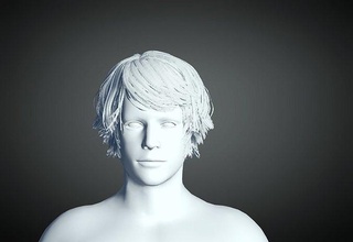3d capelli stile uomo 80 modello acconciatura viso testa maschio bellezza barbiere 3dprint carattere moda 3d print model - Mito3D