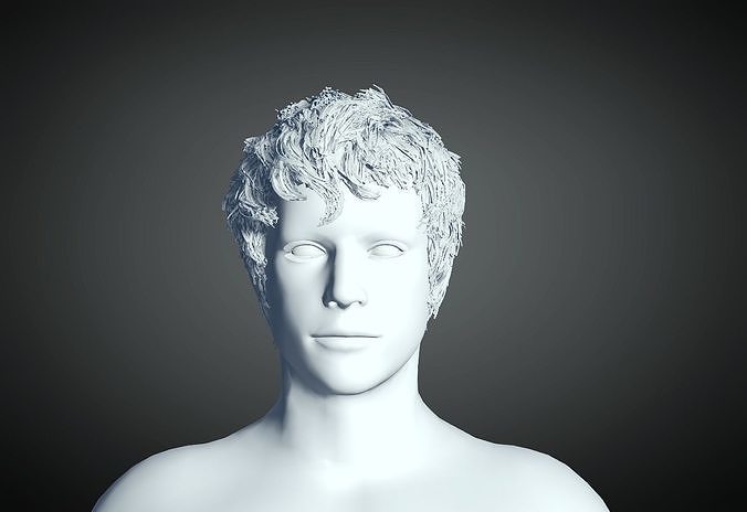 3d cabelo estilo homem 82 modelo cheiro masculino cara cabeça beleza barbeiro 3dprint personagem moda 3D print model - Mito3D