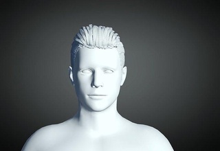 3d capelli stile uomo 86 modello acconciatura maschio viso testa bellezza barbiere 3dprint carattere moda taglio parrucchiere salone radersi 3d print model - Mito3D