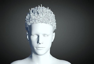 3d capelli stile uomo 97 modello acconciatura maschio viso testa bellezza barbiere 3dprint carattere moda 3d print model - Mito3D