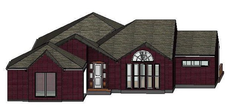 3d home elevation of house plan roof architecture revit building 3d print model - Mito3D
