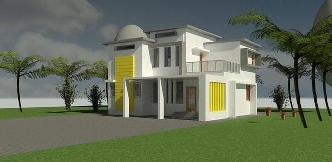 3d house design architecture reit exterior building architectural outdoor 3d print model - Mito3D