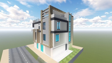 3d ev modern mimari pencere aile açık havada çağdaş eskiz v ışın vray lumion autocad başarısızlık seviye cephe plan maison sahil 3d print model - Mito3D