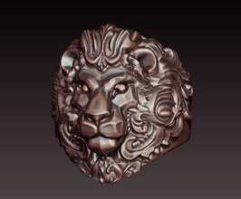 3d löwe ring filigran tiger tier katze wild tolle silber gold schmuck geometrisch heftig 3dcarving 3dsculpting zbrush schädel biker schädelring ringe 3d print model - Mito3D