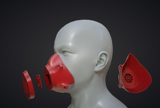 3d mascarar impressão pronto stl covid ciência covid19 vírus hospital proteção isolado impressora real mundo escala biologia 3d print model - Mito3D