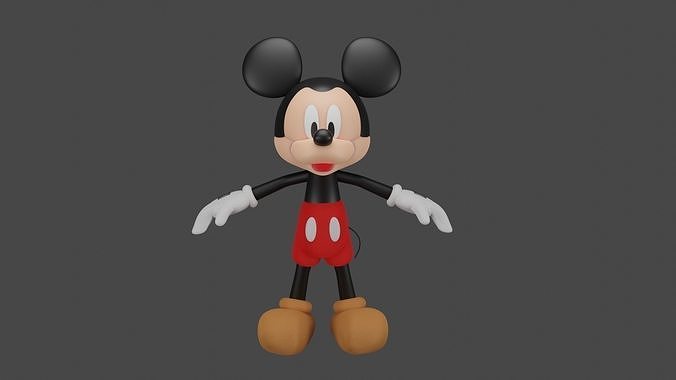 3d Mickey ratón disney personaje 3dprint Mouse disneyworld juguetes disneyjuguetes ilustración juegos 3D print model - Mito3D