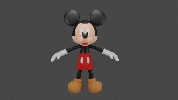 3d mickey rato Disney personagem 3dprint Mickey Mouse mundo brinquedos disney ilustração jogos 3d print model - Mito3D