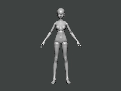 3d model character0031 weiblich zahl charakter frau karikatur körper mädchen kopf männlich lego figur person statue kunst 3d print model - Mito3D