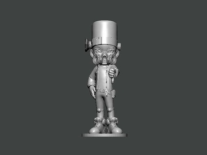 3d model character0059 halten mikrofon charakter frau karikatur körper mädchen weiblich zahl kopf männlich lego figur person statue kunst 3d print model - Mito3D