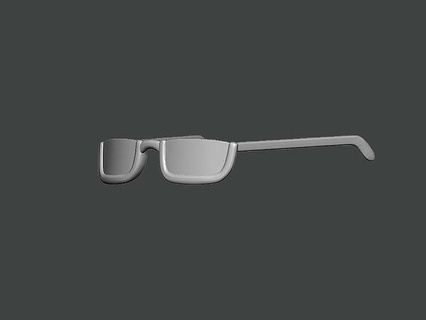 3d model glasses0001 oculos escuros visão Óculos plástico retro lente moderno isolado proteção óculos vestem olho moda acessório vintage sol Câmera especificação capacete armaduras ótico arte 3d print model - Mito3D