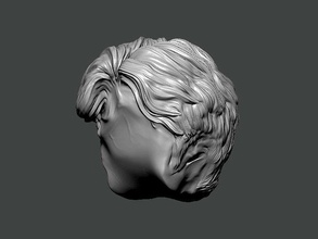 3d model-hair0007 hair woman girl beauty head anatomy face salon hairstyle shampoo barber cheveux body science cosmetic conditioner health hairdresser deodorant hairspray art 3d print model - Mito3D