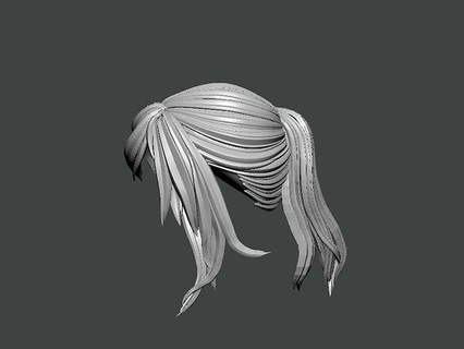 3d model hair0023 cheveux art monochrome illustration nature oiseau élégant tatouage faune carré plume corps scientifique chimie 3d print model - Mito3D