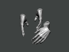 3d model hand0006 main anatomie homme conceptuel santé isolé pouce femme Humain corps blanc médicament doigt idée science art 3d print model - Mito3D