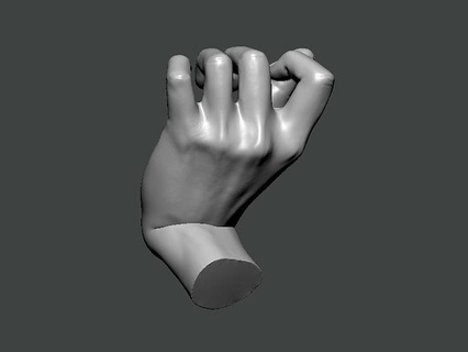 3d model hand0017 mano humano cuerpo herramienta anatomía dedo brazo jabón pintado taller miembro imprimible Arte 3d print model - Mito3D