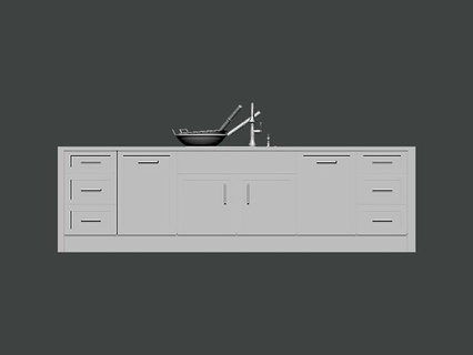 3d model-kitchen0001 flat wood furniture family illustration desk nature people art isolated suburban residental wooden scientific chemistry white closeup 3d print model - Mito3D