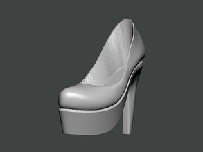 3d model-shoes0018 high heeled shoe fashion woman clothing beauty apparel wear footwear foot pant running body men sweater eyewear sunglass t shirt sandal jog patent art 3d print model - Mito3D
