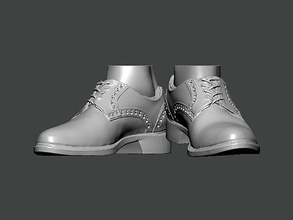 3d model-shoes0019 shoe footwear foot classic leather fashion wear isolated elegant protection men white eyewear art 3d print model - Mito3D
