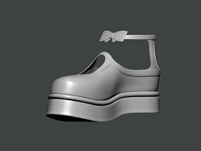 3d model shoes0020 platform ayakkabı eğilmek moda kadın giyim güzellik giyim giyinmek ayak pantolon koşma vücut erkekler kazak gözlük güneş gözlüğü t gömlek sandalet alışveriş merkezi etek sanat 3d print model - Mito3D