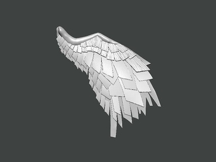 3d model-wing0003 wing animal bird flight flying fly insect angel eagle butterfly feather nature invertebrate saucer sky cupid cherub art angel wing bird wing flying saucer  3d print model - Mito3D