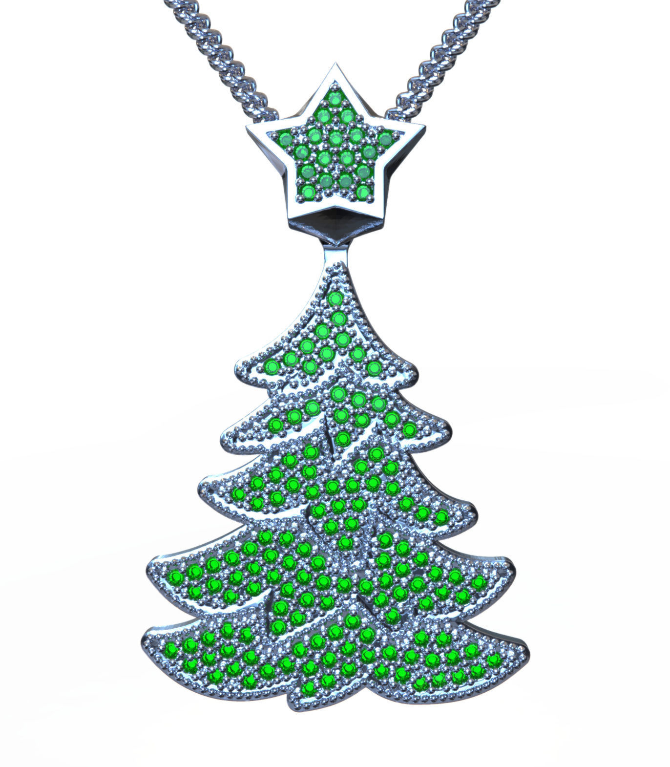 3d model cristmas tree diamonds jewelry jewelrymodel 3dmodelforprint 3dprint style silver gold cristmastree fashion printable jewel pendant luxury pendants 3D print model - Mito3D